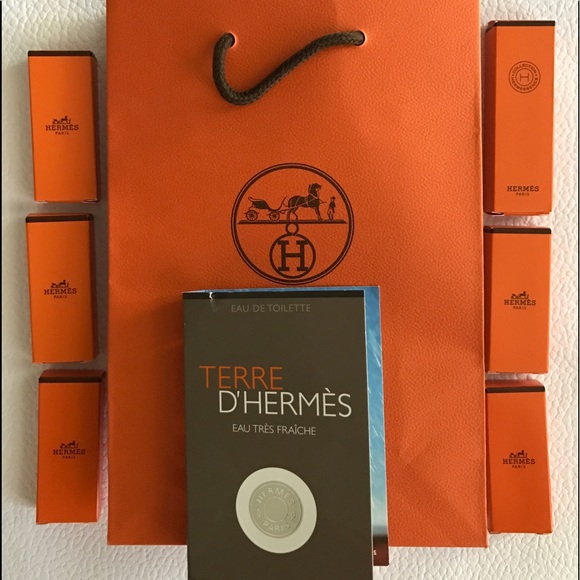 Hermes | Bath & Body | New Hermes Deluxe Perfume Sample Set W Bag ... - Hermes Bath And Body